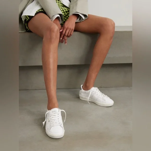 Golden Goose Super Star Classic Leather Sneakers with Swarovski Crystals - Picture 2 of 7